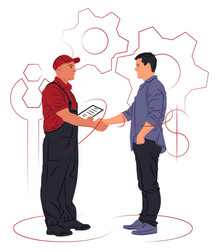 Agreement in shadow sharp lines style vector