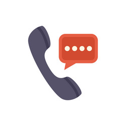 call icon flat web interface vector image