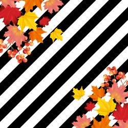 colorful card or banner with autumn leaves Vector Image