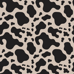 cowhide seamless pattern - modern animal print vector image