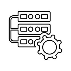 mantenance data management processing vector image