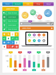 ui infographics and web elements vector image