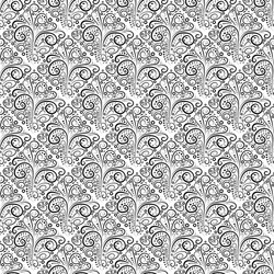 abstract seamless floral curl monochrome pattern vector image