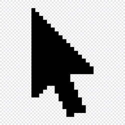 pixel computer mouse click pointer cursor arrow vector image