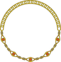 round chain frame circle chains border boho vector image