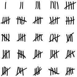 Tally Mark Icon Set - Counting Marks vector image