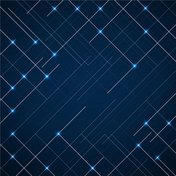 Abstract background lines with glow points vector
