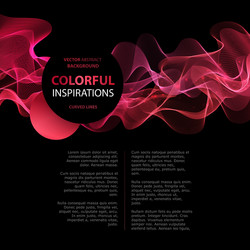 Abstract color wave design element vector