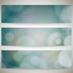 Blurry backgrounds set with bokeh effect abstract vector