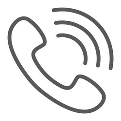 Call line icon phone and communication vector