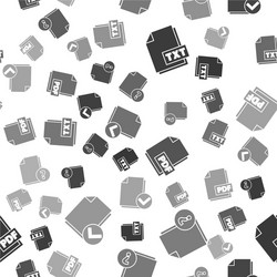 set txt file document unknown pdf vector image