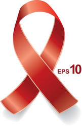 Aids awareness ribbon Royalty Free Vector Image