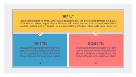 Business infographic concept with 2 options Vector Image
