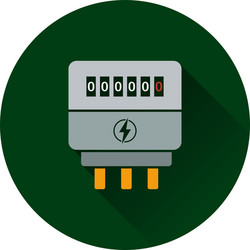 Electric meter flat icon Royalty Free Vector Image