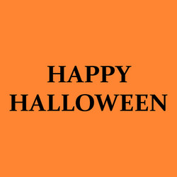 happy halloween text banner holiday poster vector