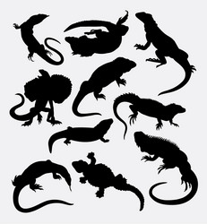Reptile Silhouette - Lizard Vector Image