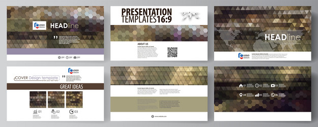 Business templates in hd format for presentation vector