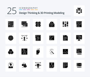 Design thinking and d printing modeling 25 solid vector