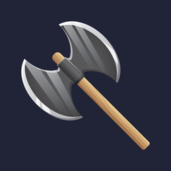 game ui asset gaming user interface axe icon vector image