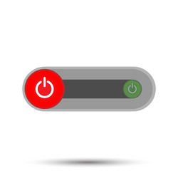On off switch toggle - slider style power buttons vector