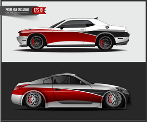 Abstract Car Wrap Stripes Vector Image