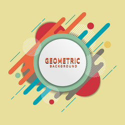 abstract geometric pattern color retro background vector image