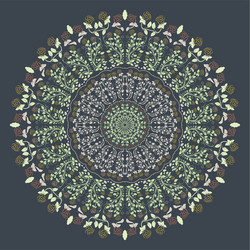 Hand drawn mandala art vector