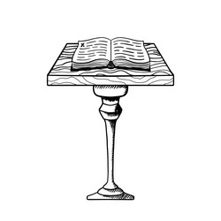 old open book of spells on the table bible