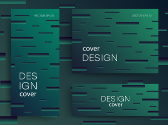 abstract brochures with gradient lines 3d effect vector image