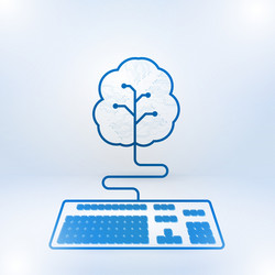 abstract image of laptop keyboard with the tech vector image