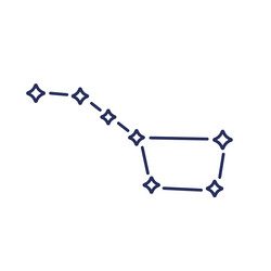 big dipper constellation line icon vector