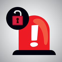 security system design warning icon protection vector image