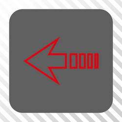 send left rounded square button vector image