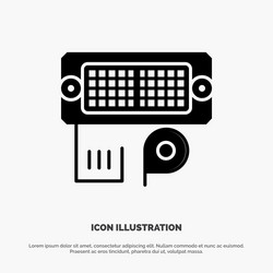 adapter connection data input solid glyph icon vector image