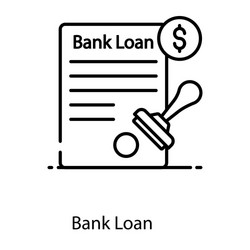 Bank loan Royalty Free Vector Image - VectorStock