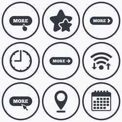 more with cursor pointer icon details symbols vector image