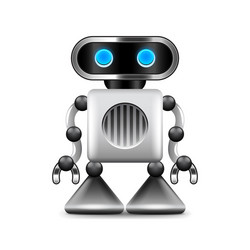 robot with triangular legs isolated on white vector image