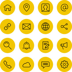thin line icons set for web and mobile vector image