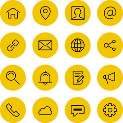 thin line icons set for web and mobile vector