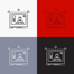 interface website user layout design icon over vector image