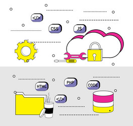 Program coding concept vector