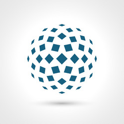 abstract circular shape rectangular elements vector image