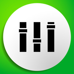 adjuster slider tuner fader bars with levers knobs vector image