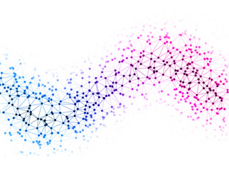 Connected Data Waves vector image