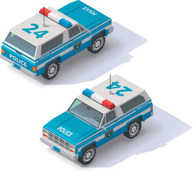 Police profession isometric template Royalty Free Vector