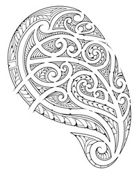 Maori Tribal Tattoo Art Vector Image