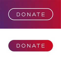 Modern donate button flat vector