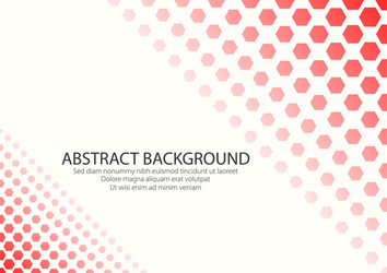 White background with red color hexagonal shape vector