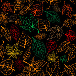 Autumn Leaf Pattern Seamless Background vector image