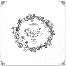 beautiful wreath isolated on white background vector image